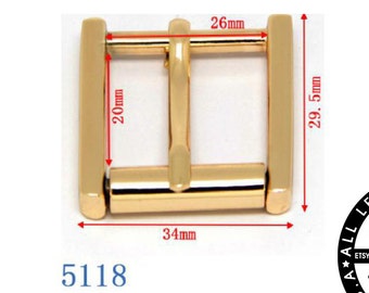 Gold Square Pin Buckle, 21 mm, Square Pin Buckle, (5118)