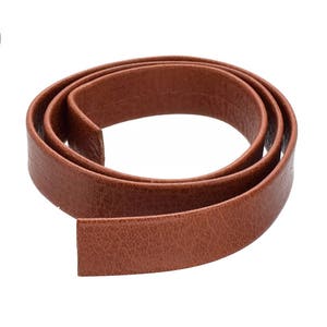Brown Orange Double Fold Flat Leather Strap 13 mm 1/2 inch 3 yards1165 image 1