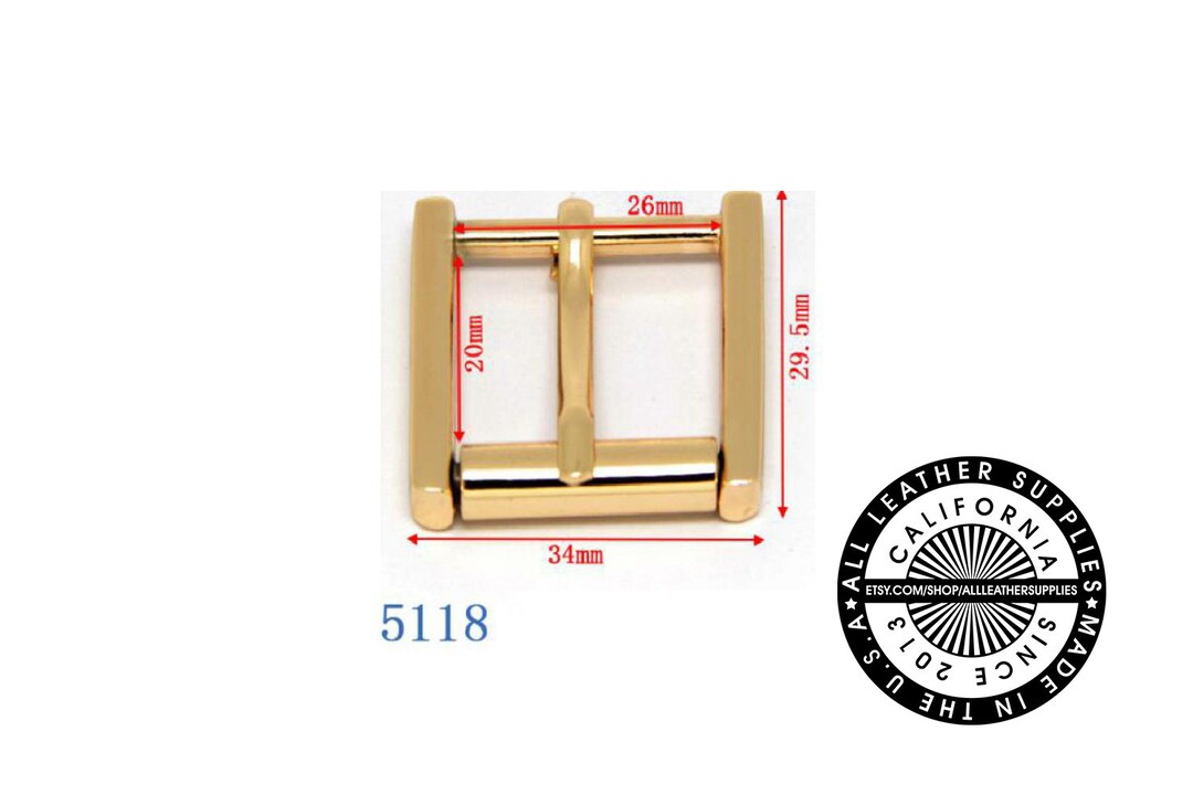 Gold Square Pin Gold Square Pin Buckle, 21 Mm, Square Pin Buckle, (5118) - Etsy