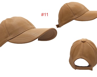 Genuine Leather Baseball Cap,Adjustable Leather Cap,Leather Hat, Unisex cap,Woman Leather Hat,Man Leather Baseball Cap,Fathers Day Gift