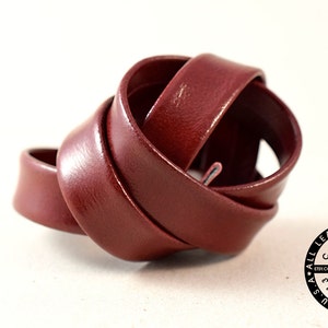 Maroon Double Fold Flat Leather Strap 13 mm (1/2” inch)  3 yards(F12-L-RWa)