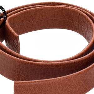 Brown Orange Double Fold Flat Leather Strap 13 mm 1/2 inch 3 yards1165 image 2