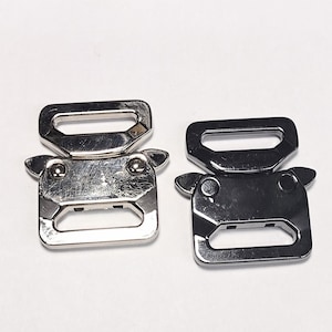 Fibbia a sgancio laterale in metallo resistente, apertura 20 mm (3/4") (3858-20)