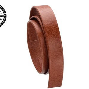 Brown Orange Double Fold Flat Leather Strap 13 mm 1/2 inch 3 yards1165 image 4