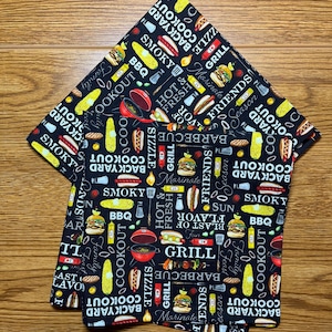 Let&#39;s Grill/BBQ Fabric Napkin