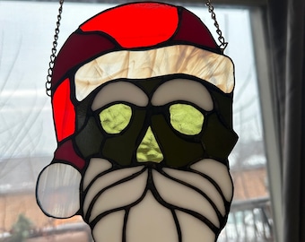 Zombie Santa Claus Stained Glass