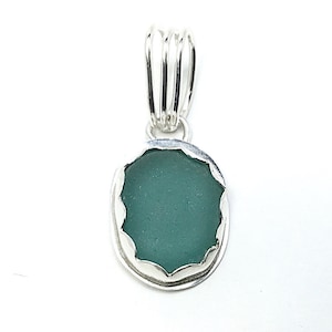 Collar de plata de ley con colgante de cristal de mar español, regalo para amigos, joyería fina