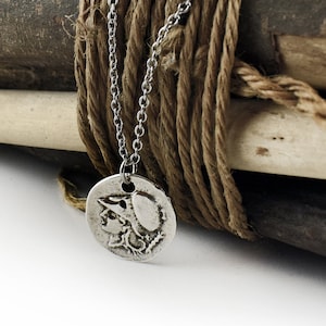 Greek Coin Necklace, Athena goddess and Pegasus Pendant Charm, Coin Jewelry, Greek Mythology, Unisex