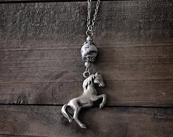 Car Rear view Mirror Charm, Hanging, Ornament Hanger, Metal Animal Horse Equestrian Decor Accessories, cowboy or cowgirl gifts