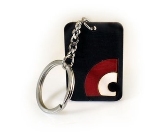 Black Evil eye keychain Keyring with wood Red Eye, Greek Mati, Nazar, Evil Eye Accessories