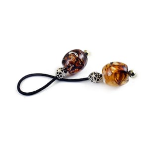 Begleri, Worry Beads, Brown Drum Beads, Silver tone Metal Beads, Greek Worry Beads