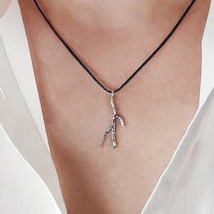 925 Steling silver tree branch necklace, adjustable, one of a kind, botanical, dainty, christmas gift