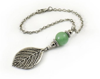 Car Mirror Charm, Car accessories, Silver tone leaf charm, Car Dangler Hanger Ornament Decoration, New Car Gift, Rear view mirror charm