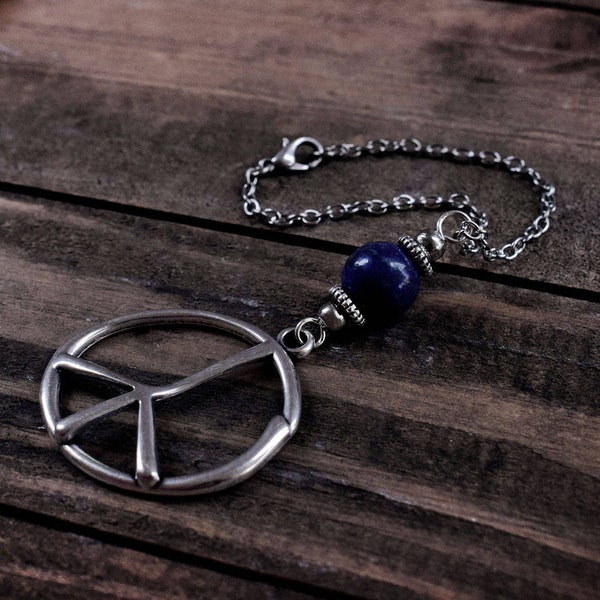 Car mirror charm, Hanger, Ornament, Dangler, Accessories Decoration, Peace Sign, Choose Stone, Gift, rearview mirror jewelry