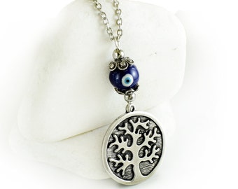 Evil Eye Car mirror charm hanging, auto hanger Ornament Dangler accessories, Tree of life wish charm