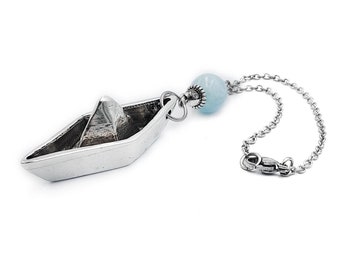 Origami car rearview mirror charm hanger, accessory, Choose gemstone