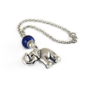 Charme de rétroviseur de voiture d’éléphant suspendu, pendentif d’ornement, cintre, accessoires, Choisissez la pierre