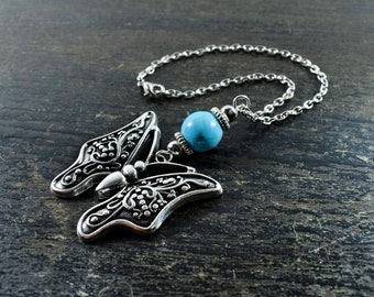 Butterfly car rearview mirror charm accessories, Hanger, Ornament, Dangler, Decoration, Choose stone bead