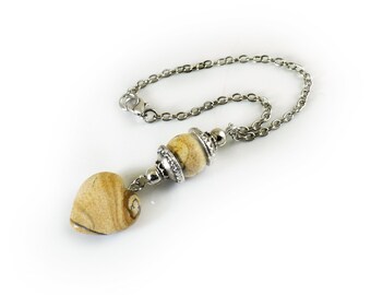 Rearview Car mirror Charm, Car hanging, Picture Jasper Bead,  Car ornament, stone heart charm, car decoration, car hanger
