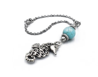 Seahorse Car rear view mirror charm hanging, Car Accessories, Car hanger dangler Decoration, car mirror jewelry, Choose stone