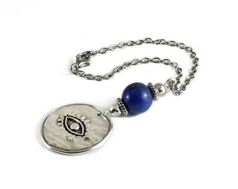 Evil Eye Car rear view mirror charm hanger, ornament dangler, unisex gift