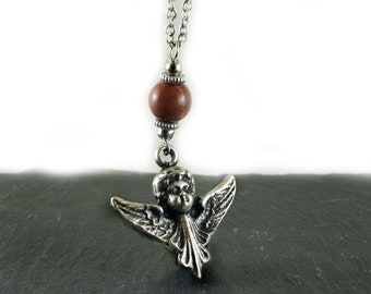 Angel Cherub Car mirror charm hanger, Car auto rear view ornament dangler, car accessories, Christmas gift ideas, Choose gemstone