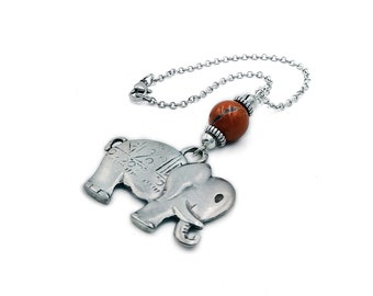 Elephant car mirror charm hanging, ornament, hanger, Choose stone