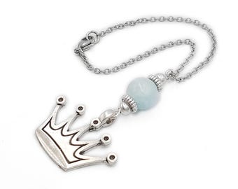 Crown Car Rearview mirror charm hanger ornament dangler, Accessory Gift