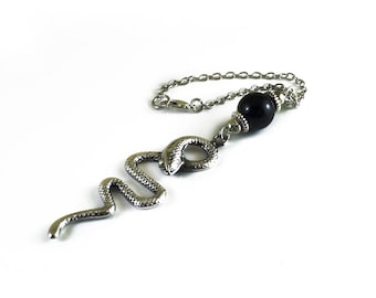 Snake car mirror charm, rearview mirror hanging, auto hanger ornament dangler, accessories gifts, Choose gemstone