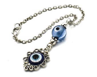 Car Mirror Charm Ornament Dangler, Evil Eye Hanger Gift Decoration Jewelry