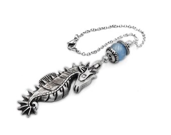 Seahorse Car mirror charm accessories, hanger Decoration, Choose stone