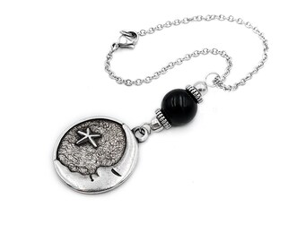 Crescent moon and Star Car Mirror Charm Hanging, Rearview hanger ornament dangler, Vehicle Accessories Gift