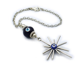 Car Mirror Charm, Car Ornament Dangler, Evil Eye Car Charm Hanger, New Car Gift, Car Decoration, Car Mirror Jewelry, Unisex Gifts