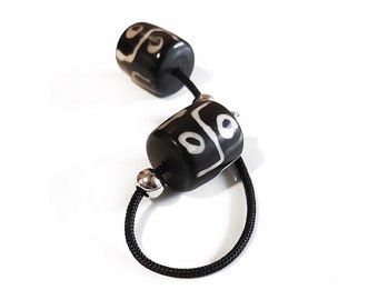 Black Acrylic Begleri, Worry Beads, Unisex gift