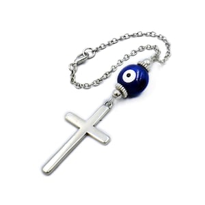 Cross car charm hanger Accessories, Rearview Mirror Decor Gift