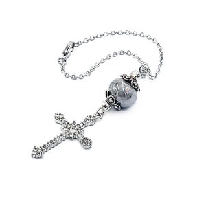 Rhinestones Cross Car Mirror Charm Hanger Accessories Gift