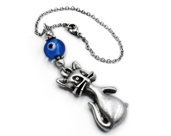 Cat Car Charm Accessories Hanger, Ornament, Evil Eye Gift