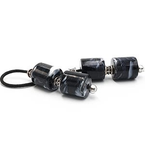 Begleri, Worry Beads with Black Acrylic Tube Beads