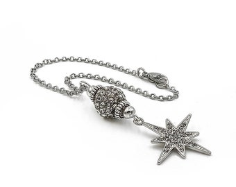 Rhinestones Star car rear view mirror charm hanging Christmas gift ornament