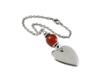 Heart car mirror charm, Car rearview mirror charm hanging, Car hanger ornament dangler, car accessories, car mirror jewelry, Choose gemstone