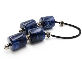 Begleri, Worry Beads with Dark Blue Acrylic Tube Beads