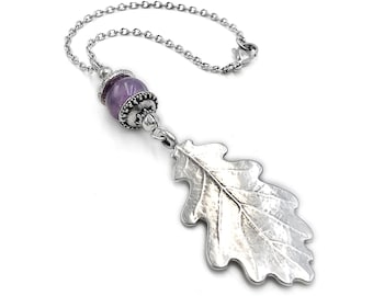 Leaf Car Mirror Charm, Gemstone Rearview Decor, Nature Lover Gift