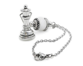 Chess Queen Car Mirror Charm Hanging Accessory Gift for Chess Lovers