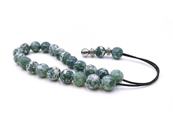Dendritic Agate Worry Beads, Greek Komboloi, Christmas Gift