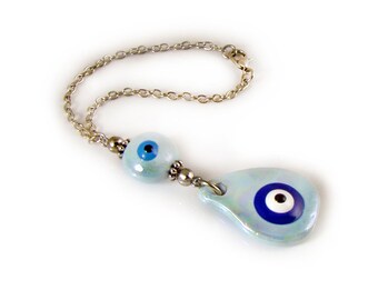 Ceramic Evil Eye Hanging, Rearview Car Mirror Charm, Hanger Dangler, Ornament, Accessores, Gift