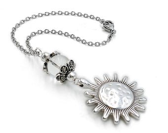 Sun Car Mirror Charm, Celestial Rearview Mirror Decor, Hanging Accessory, Gift for Driver