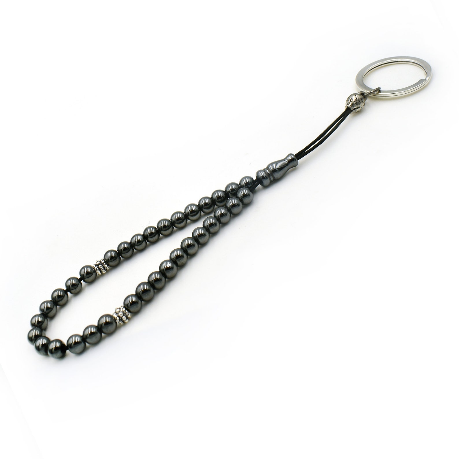 Worry Beads Prayer Beads Keychain Keyring Hematite Beads Etsy