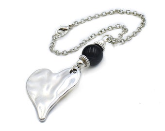 Heart car mirror charm accessories, rearview hanger ornament, Valentines day gift
