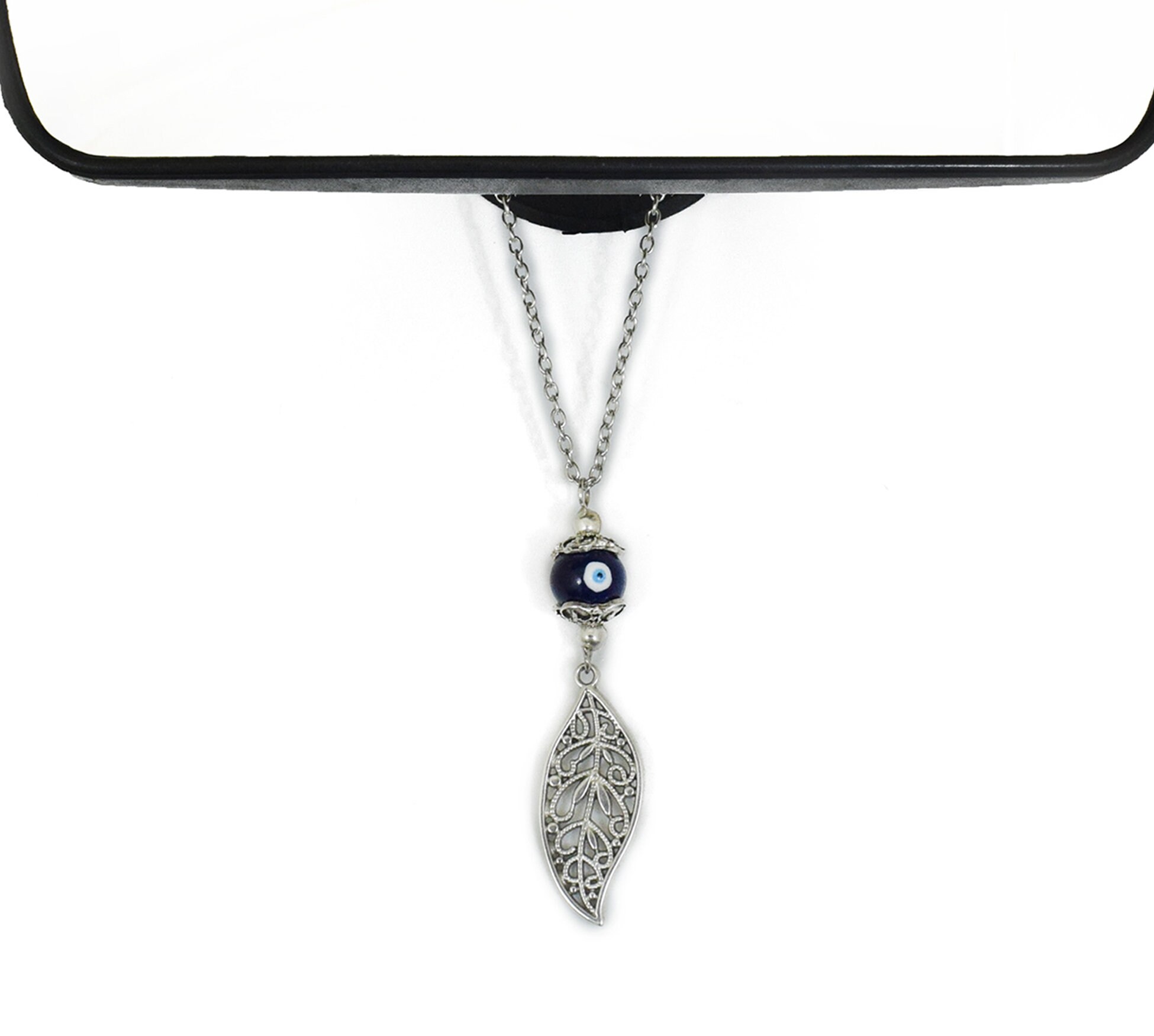 Evil Eye Beaded Rear View Mirror Car Charm – designsbyizzi