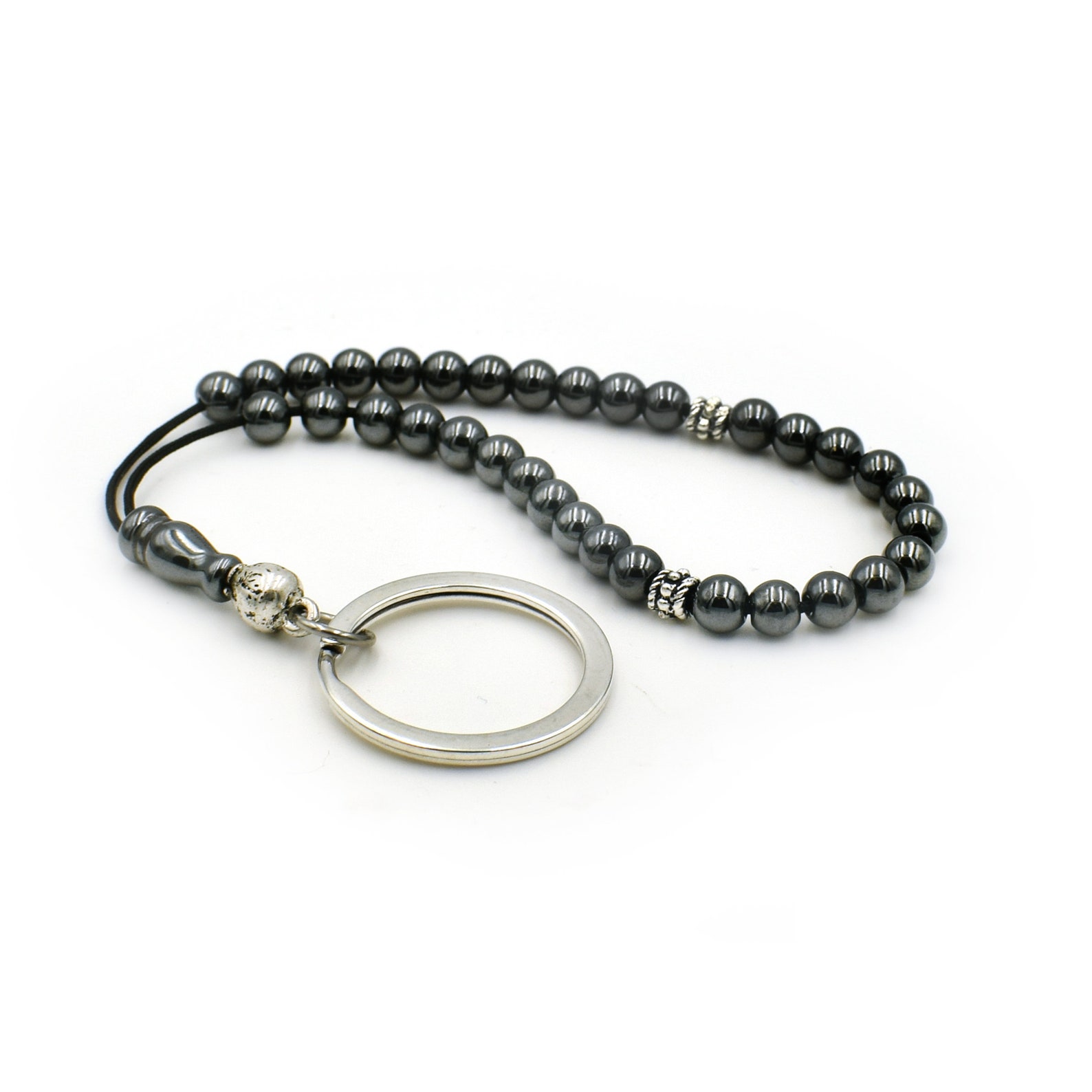 Worry Beads Prayer Beads Keychain Keyring Hematite Beads Etsy